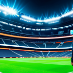 AR Immersive Stadium Experience**

"Futuristic sports stadium, fans wearing AR glasses, viewing holographic players on the field, vibrant colors, high-definition video boards displaying interactive stats, fully clothed, safe for work, appropriate content, professional digital art, perfect anatomy, natural proportions, family-friendly."

**