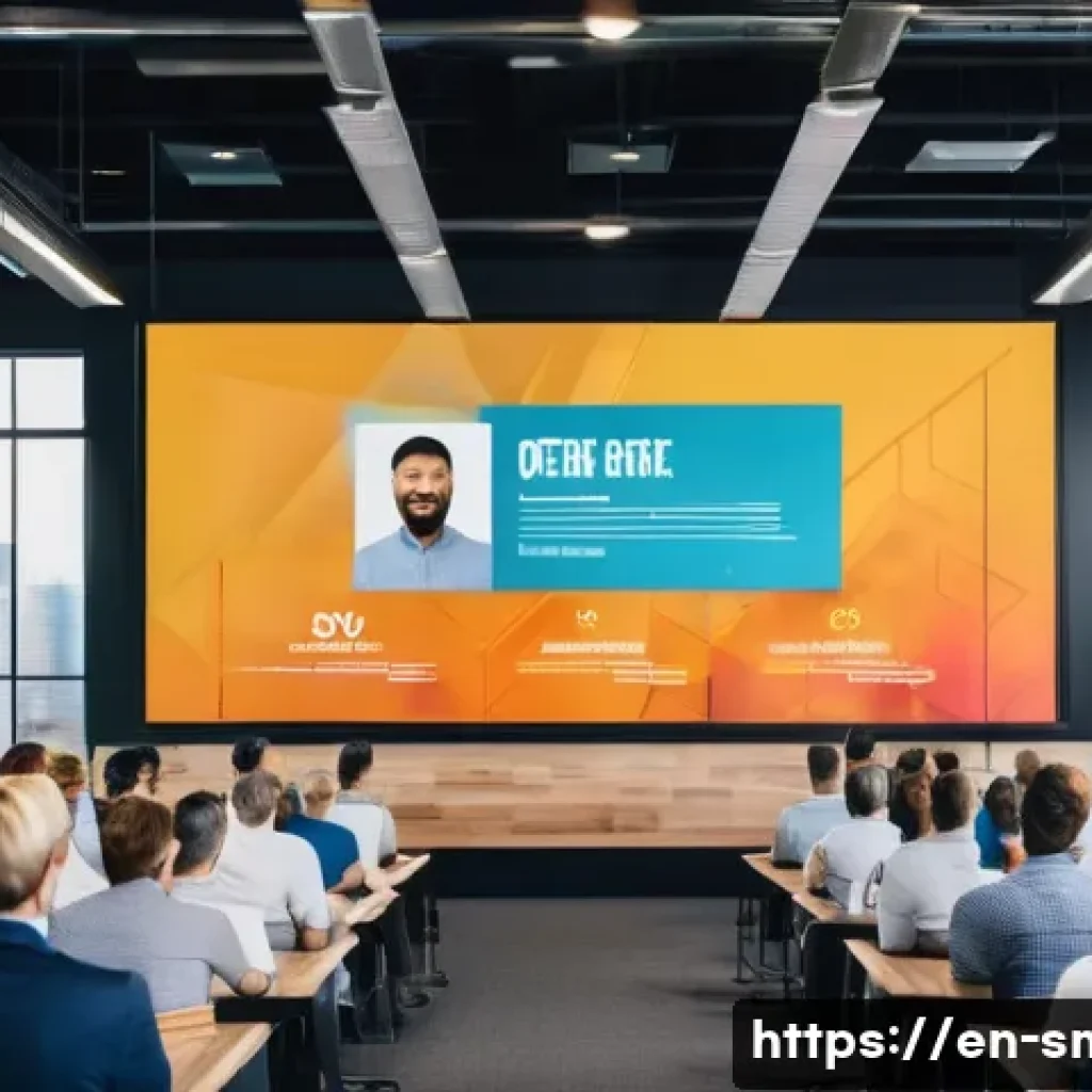 스포츠마케팅 직무에서의 프레젠테이션 기술 - A professional sports marketing presentation scene in a modern conference room, featuring a confiden...