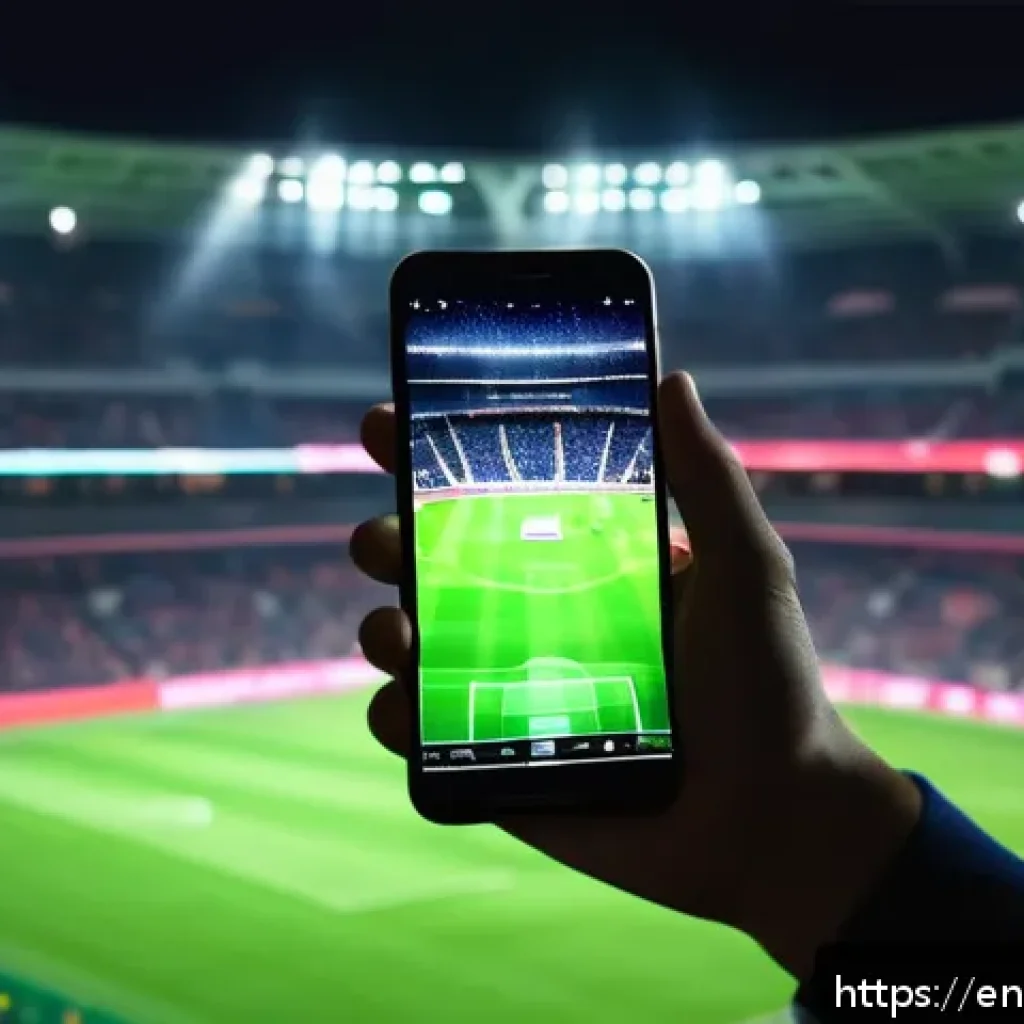 스포츠마케팅 이벤트와 온라인 마케팅 융합 - A vibrant stadium scene at night filled with diverse fans wearing team jerseys and casual clothes, e...